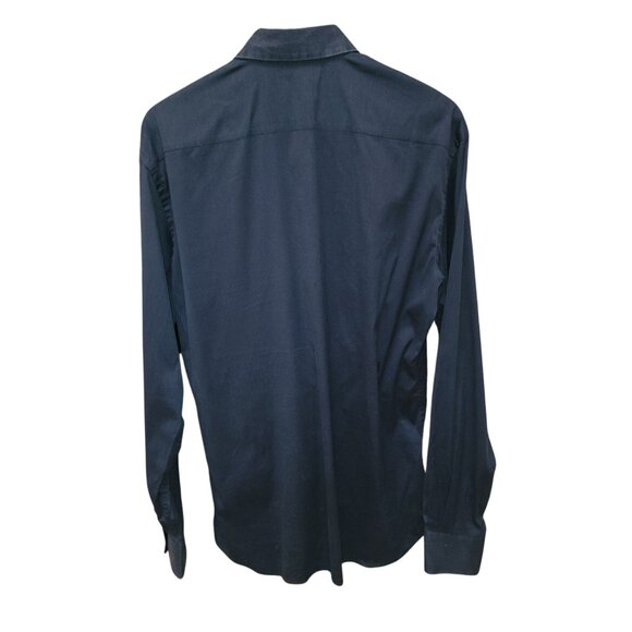 VTG Prada Mens Long Sleeve Button-Up Shirt Size 15 1/2 Black Cotton Made In Ital - Picture 2 of 3